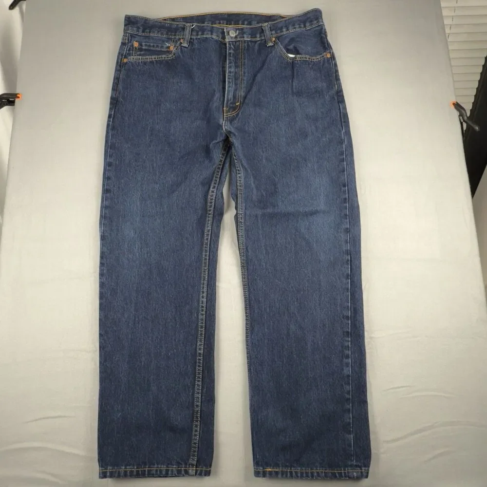 Levi's 505 Jeans Mens 40x30‎ Straight Fit 5-Pocket Cotton Denim Black